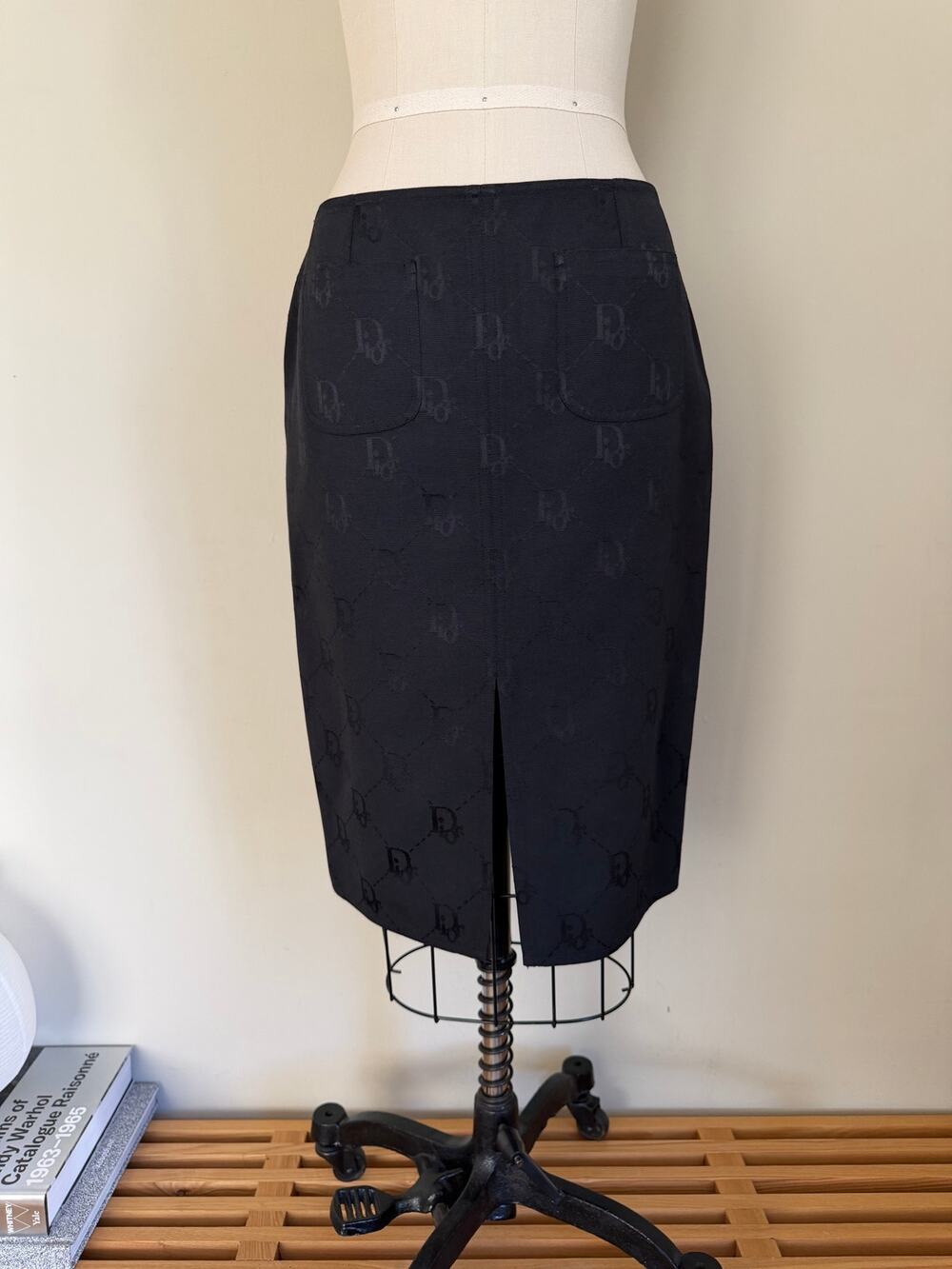Vintage Dior John Galliano Black Trotter Pencil Skirt
